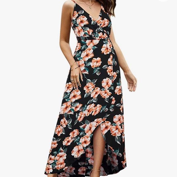 Votepretty Casual Floral V-Neck Flowy Dress - Picture 1 of 11
